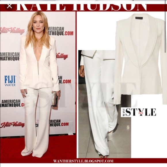 Brandon Maxwell Layered Lapel Suiting Jacket in Ivory - Picture 14 of 14